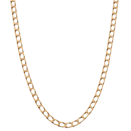 9ct Gold Curb Chain 18"