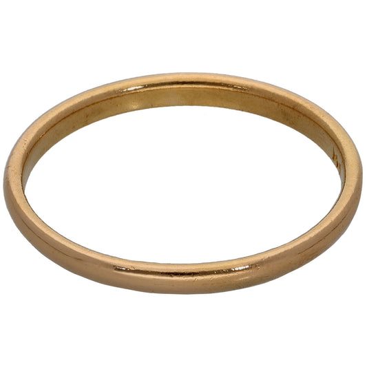 22ct Gold Plain Wedding Ring Size Q