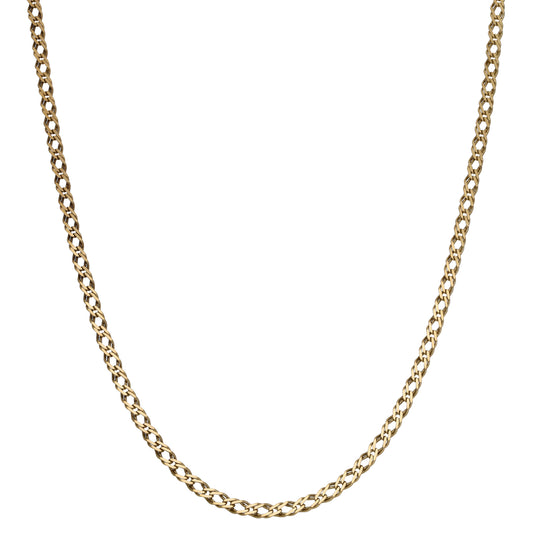 9ct Gold Double Curb Chain 18"
