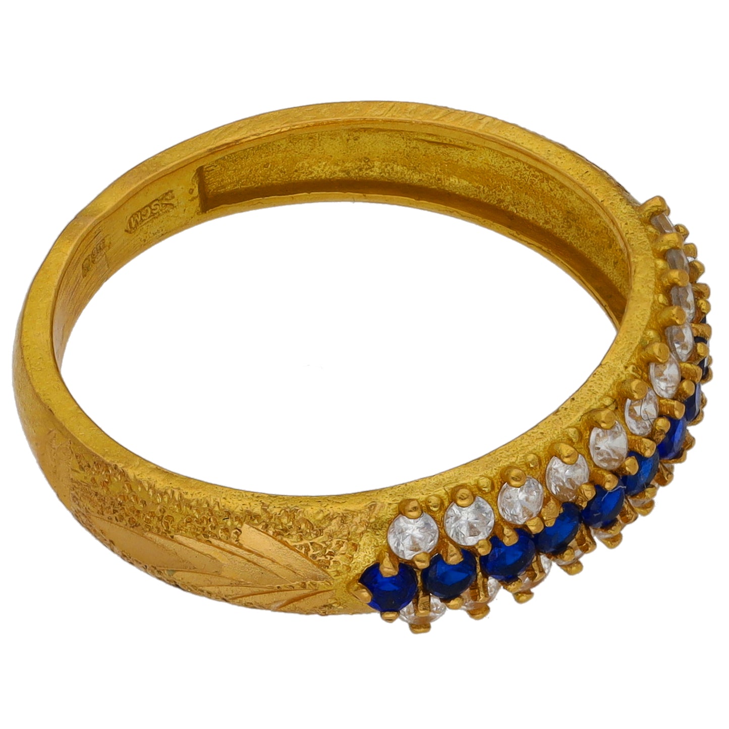 22ct Gold Imitation Half Eternity Ring Size N