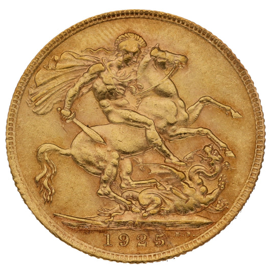 22ct Gold King George V Full Sovereign Coin 1925