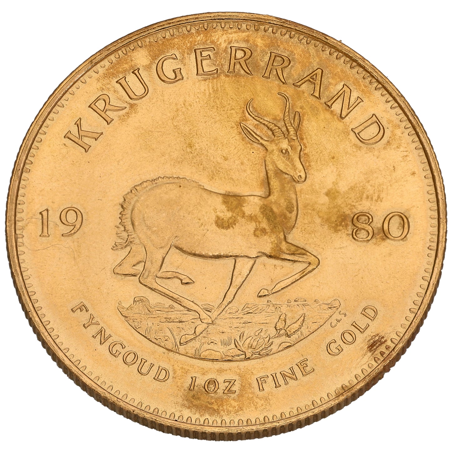 22ct Gold 1 OZ Krugerrand Coin 1980