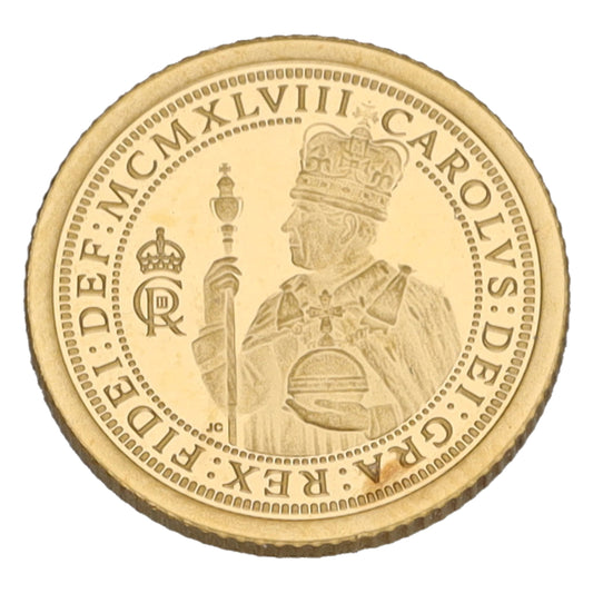22ct Gold King Charles III Eighth Sovereign Coin 2024