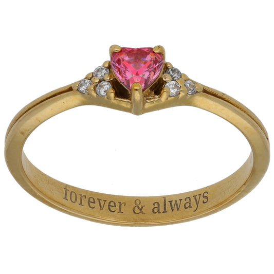 9ct Gold Cubic Zirconia Dress/Cocktail Ring Size P
