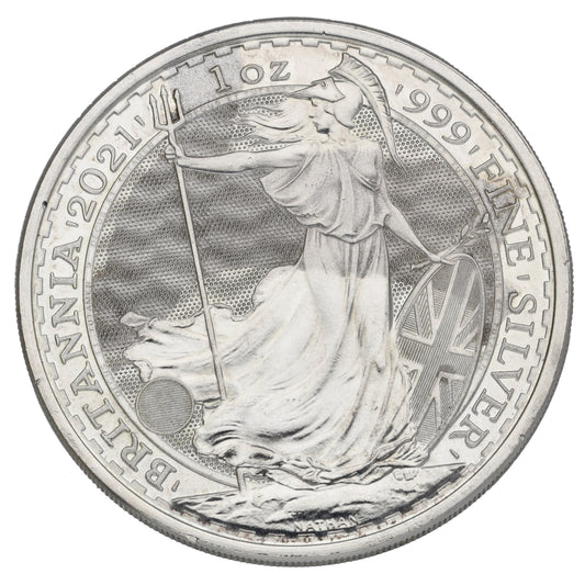 Fine Silver Queen Elizabeth II 1 OZ Britannia Coin 2021