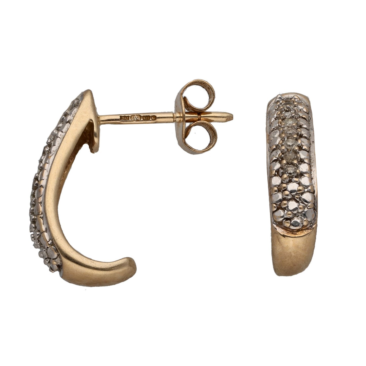 9ct Gold 0.08ct Diamond Dress/Cocktail Earrings