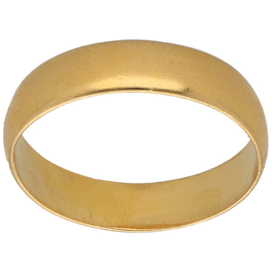 22ct Gold Plain Wedding Ring Size M