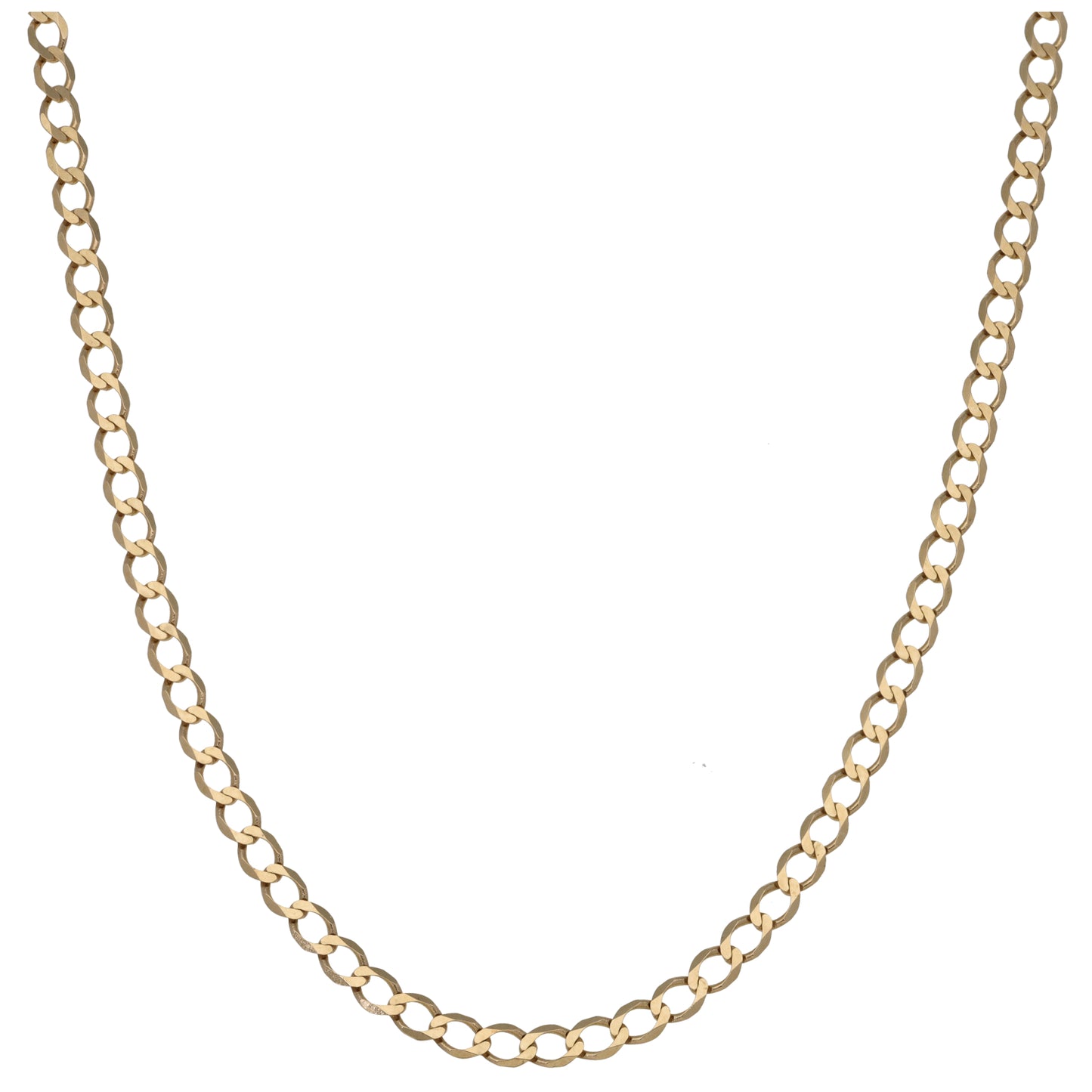 9ct Gold Curb Chain 18"