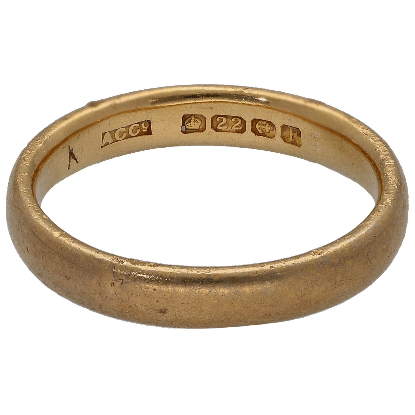 22ct Gold Plain Wedding Ring Size L