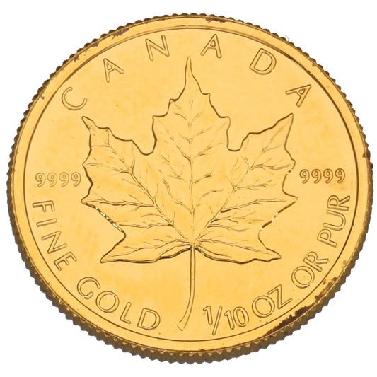 24ct Gold Canada Maple 1/10 OZ Coin 1992