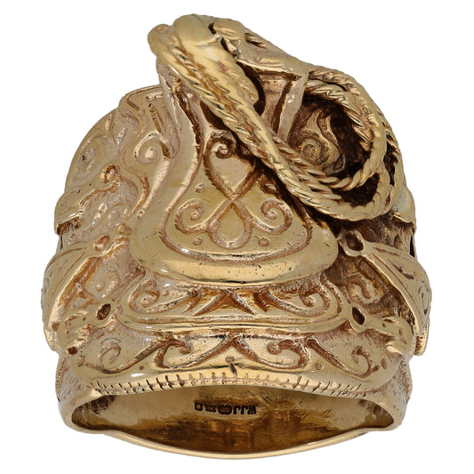 9ct Gold Saddle Ring Size T