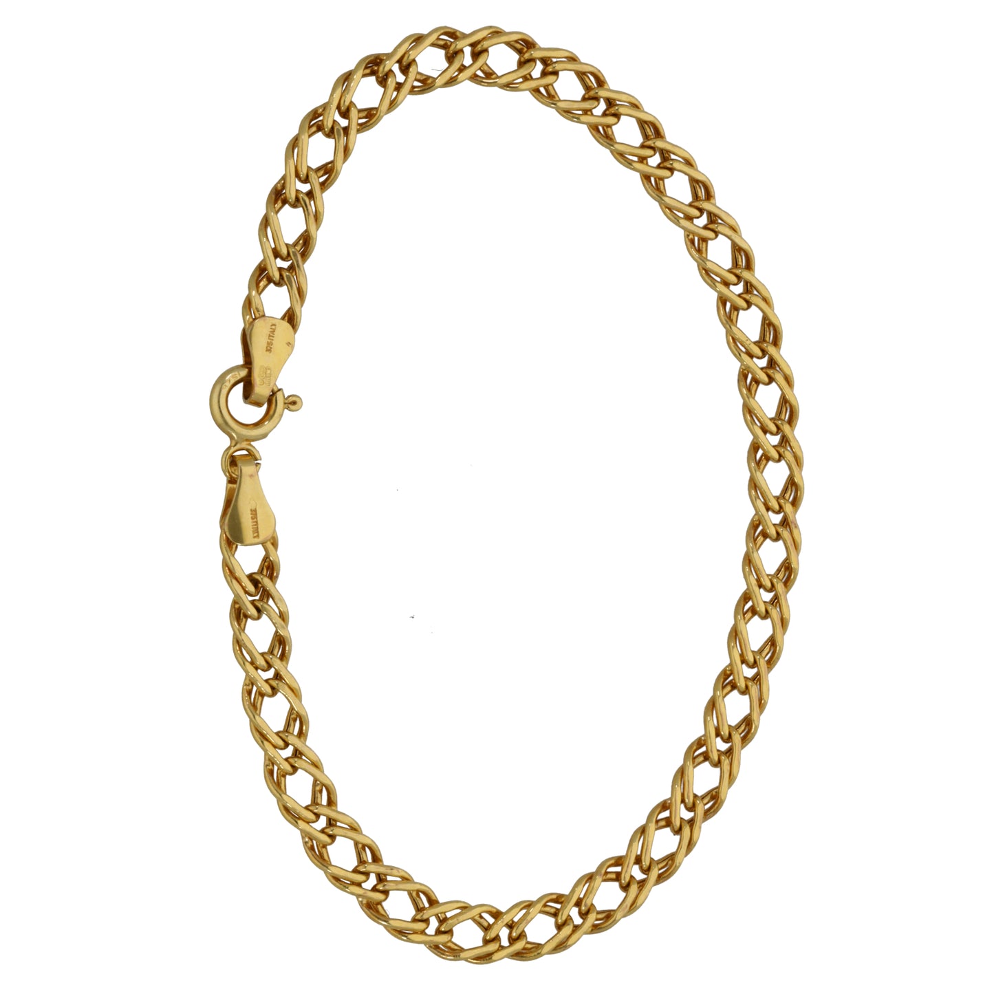 9ct Gold Double Curb Bracelet