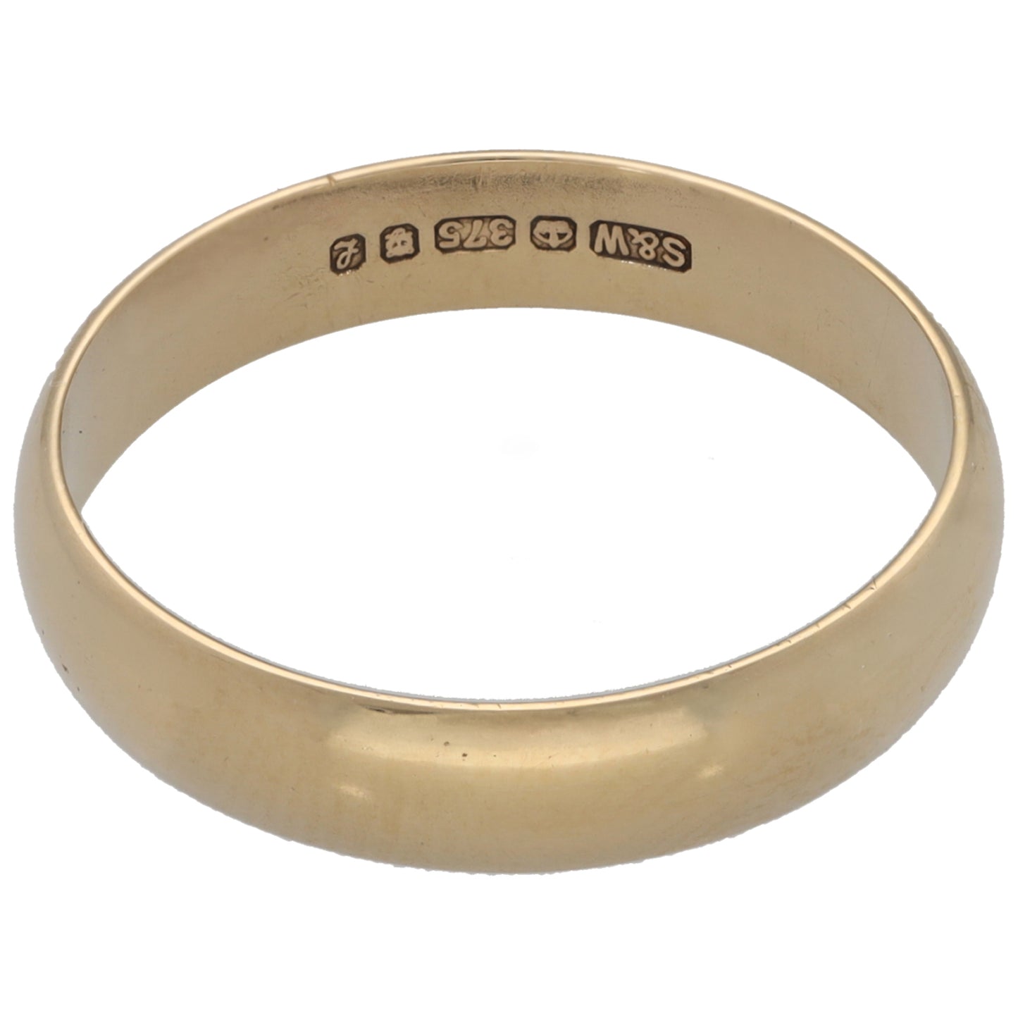 9ct Gold Plain Wedding Ring Size U