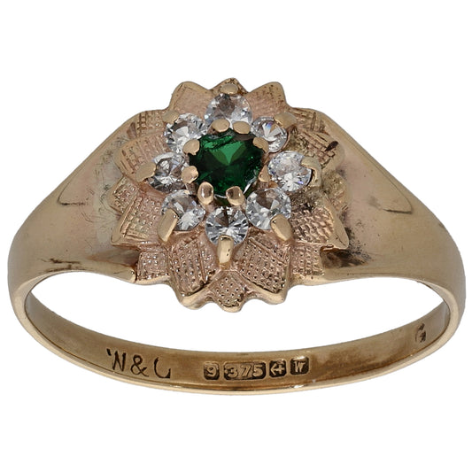 9ct Gold Imitation Dress/Cocktail Ring Size O