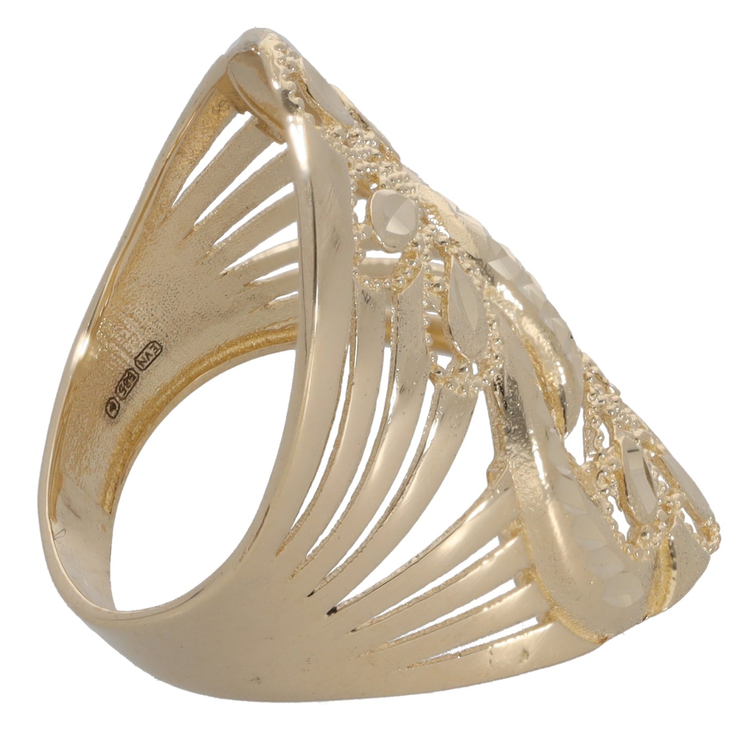 New 14ct Gold Petal Ring