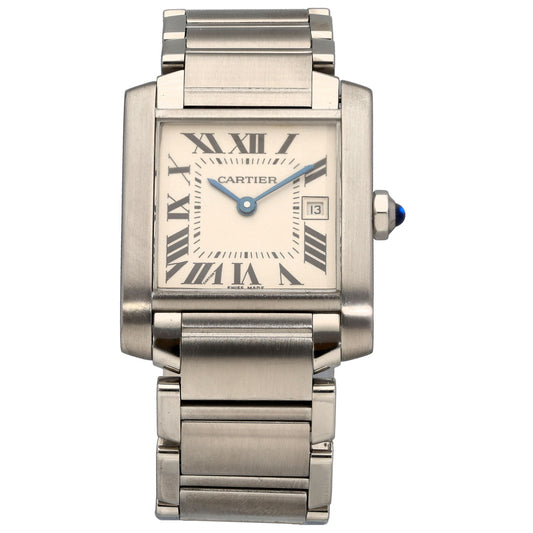 Cartier Tank Francaise 2465 25mm Stainless Steel Watch