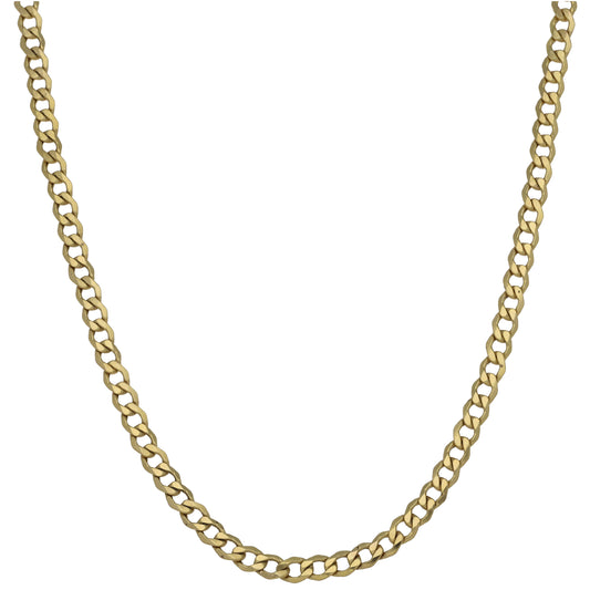 9ct Gold Curb Chain 18"