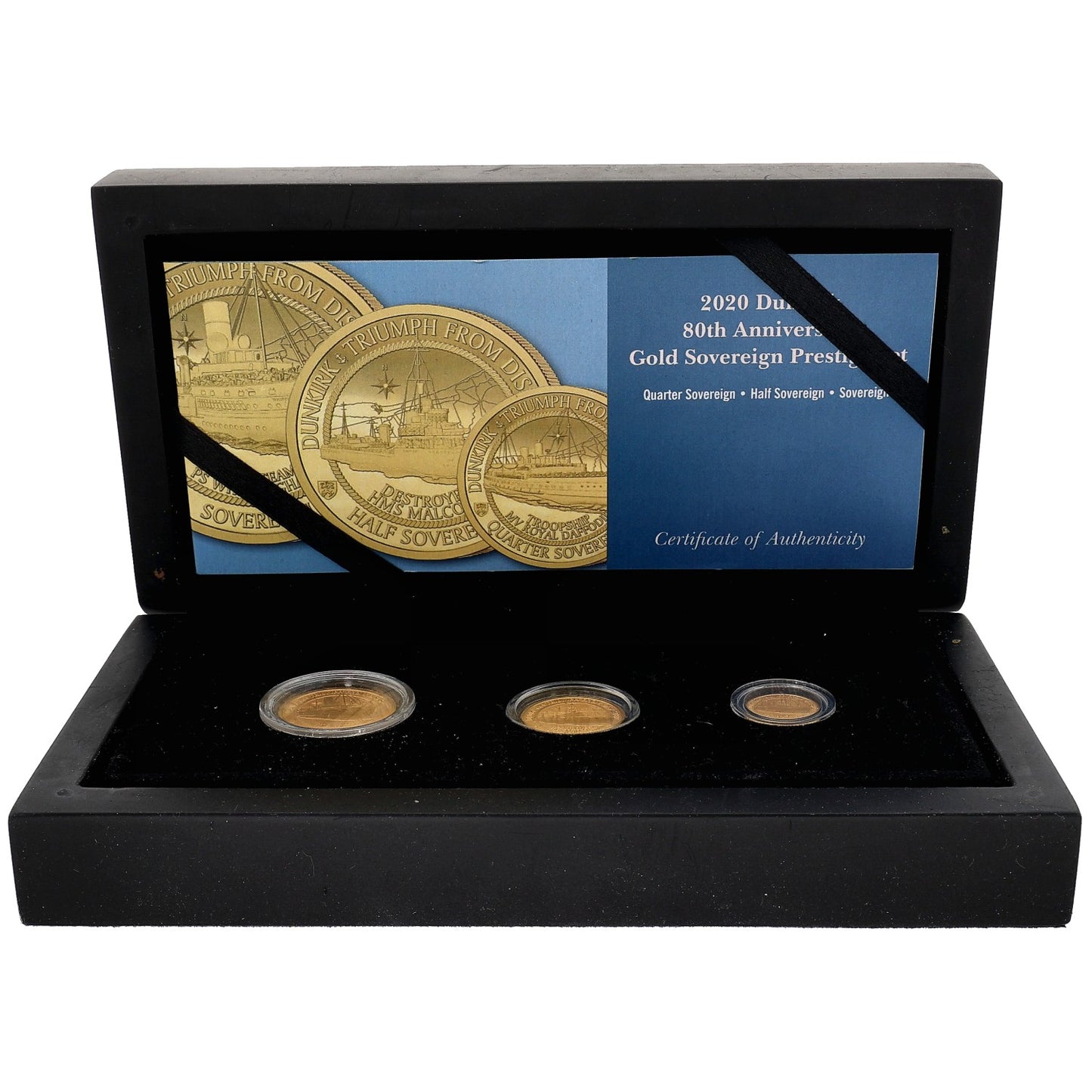 22ct Gold Dunkirk 80th Anniversary Sovereign Coin Set 2020