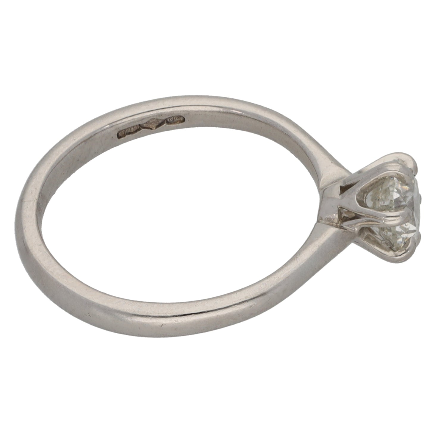 Platinum 0.70ct Diamond Solitaire Ring Size K