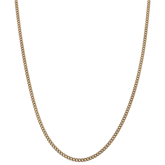 9ct Gold Curb Chain 22"