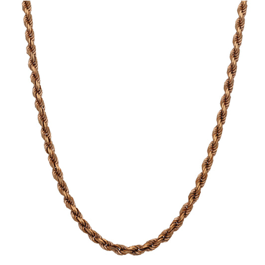 9ct Rose Gold Rope Chain 20"