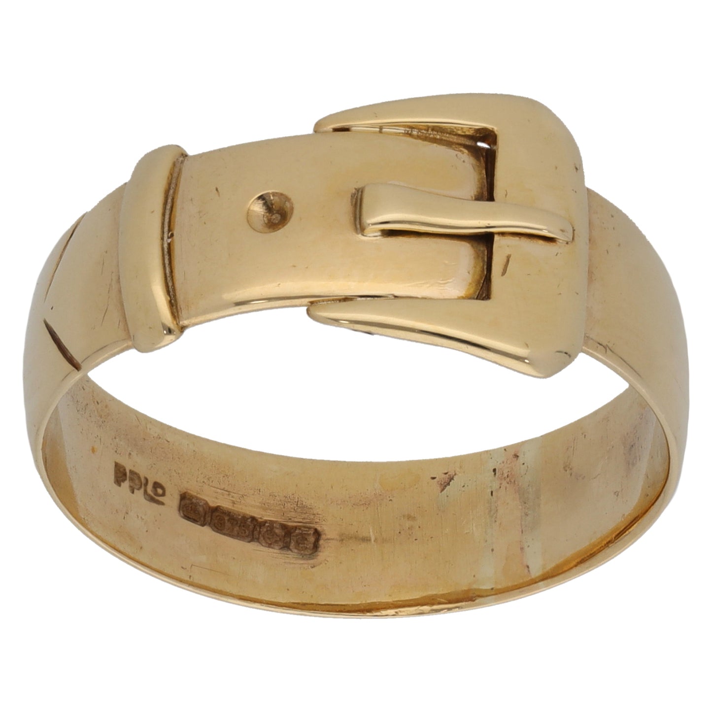 9ct Gold Buckle Ring Size U
