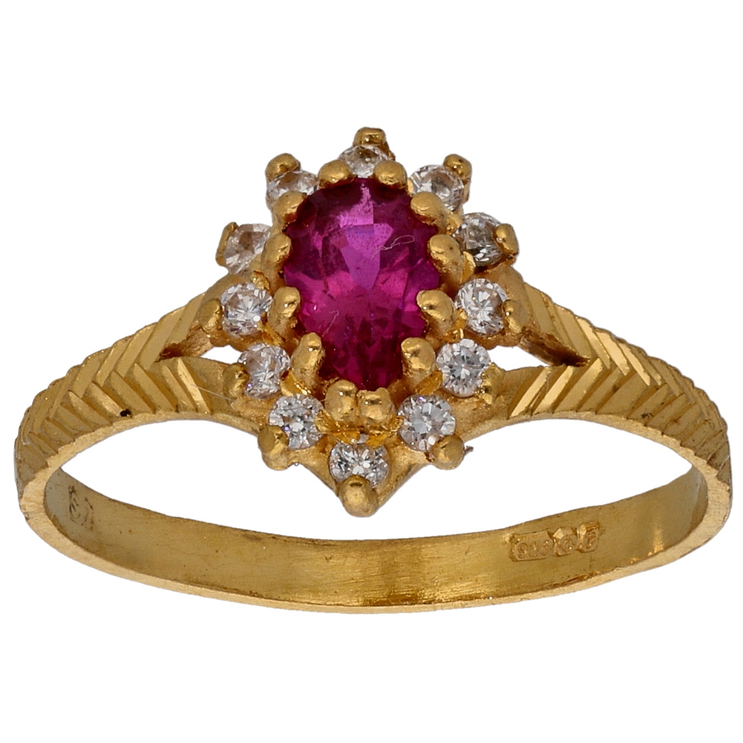 22ct Gold Imitation Dress/Cocktail Ring Size L