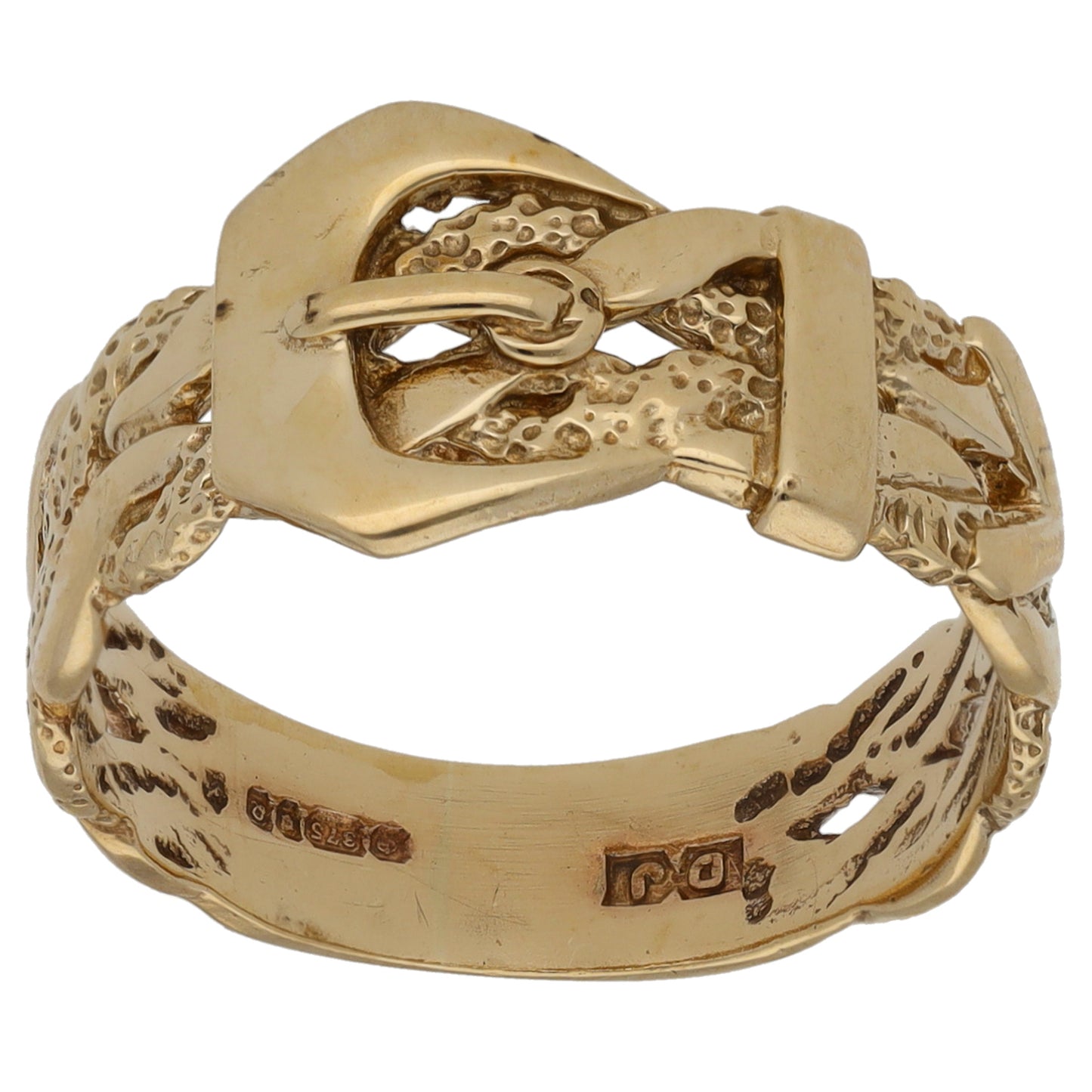 9ct Gold Buckle Ring Size Q
