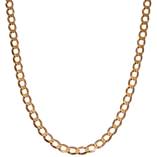 9ct Gold Curb Chain 22"