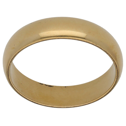 9ct Gold Plain Wedding Ring Size T