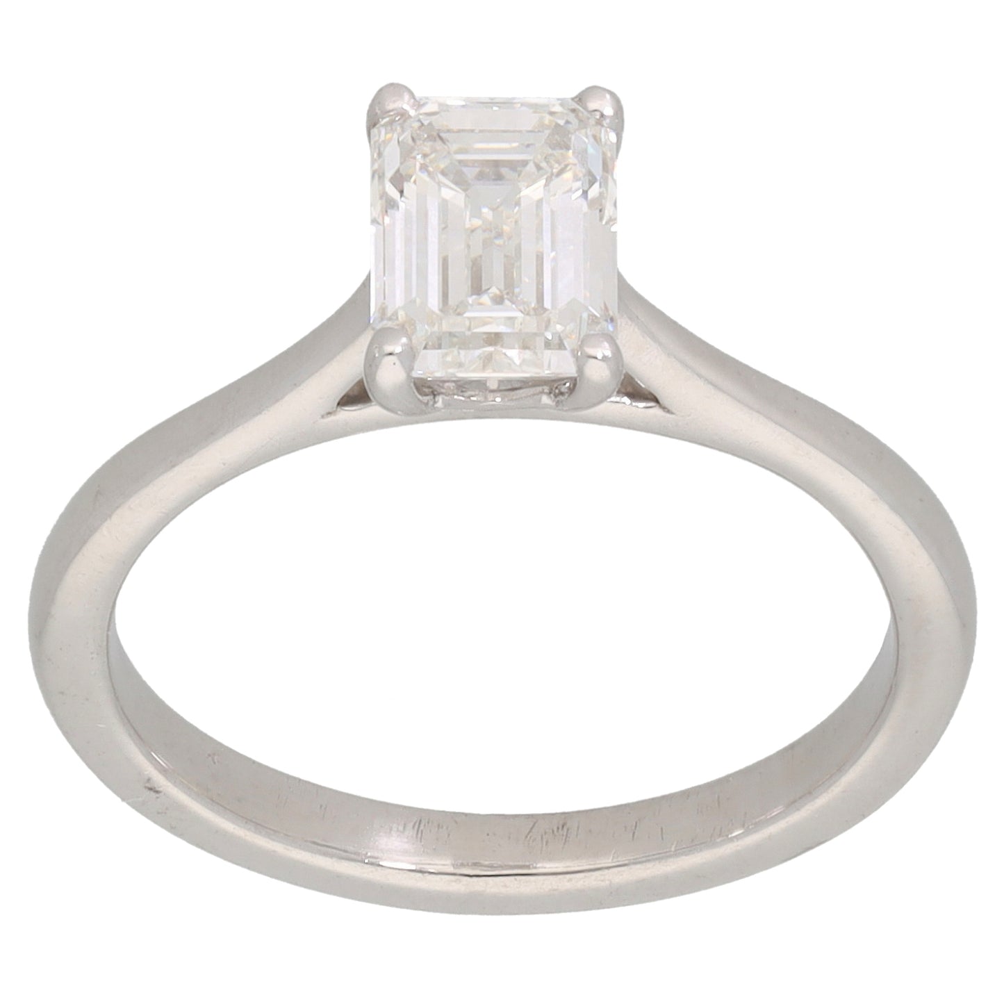 18ct White Gold 1.25ct Diamond Solitaire Ring Size L