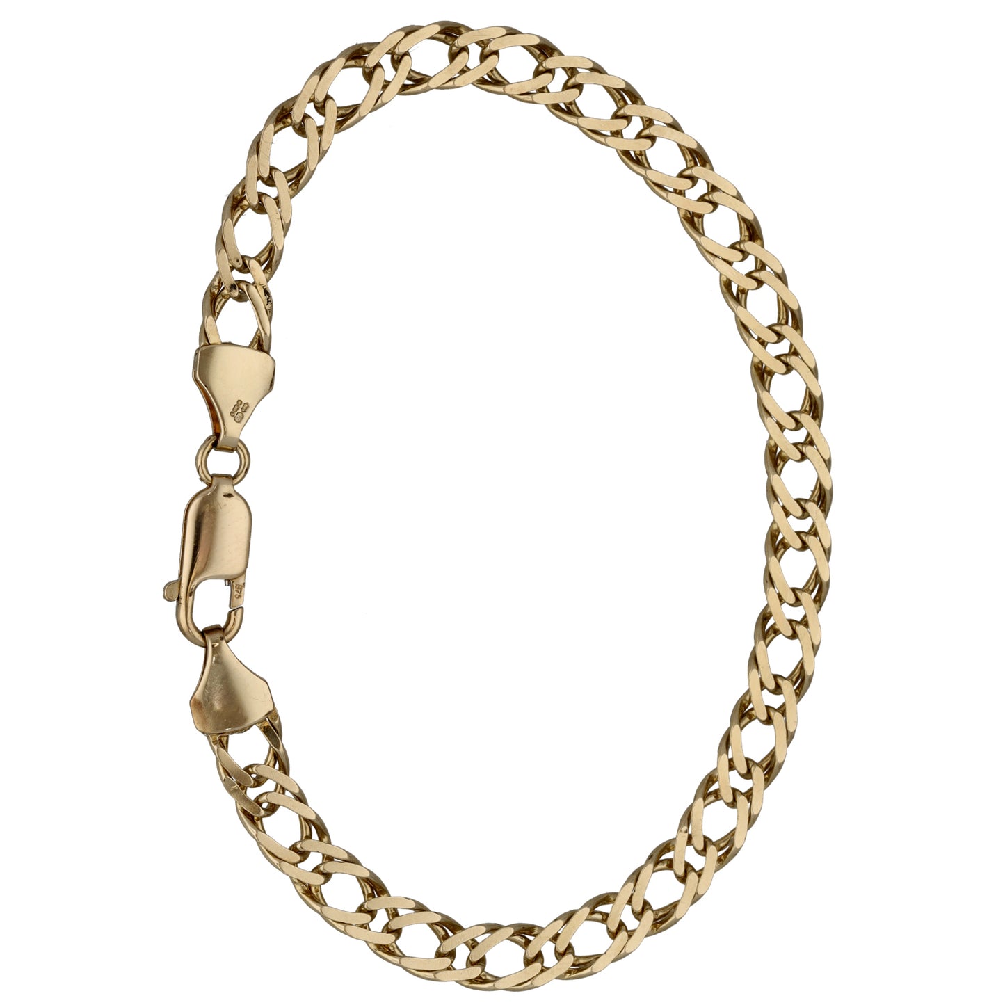 9ct Gold Double Curb Bracelet