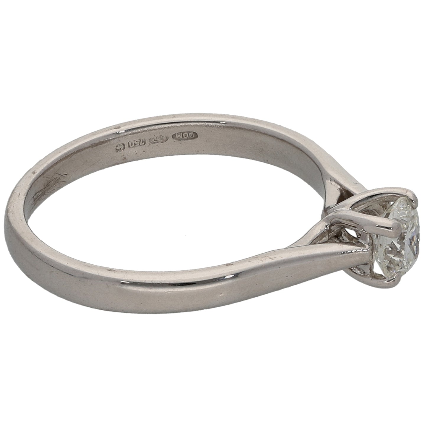 18ct Gold 0.38ct Diamond Solitaire Ring Size K