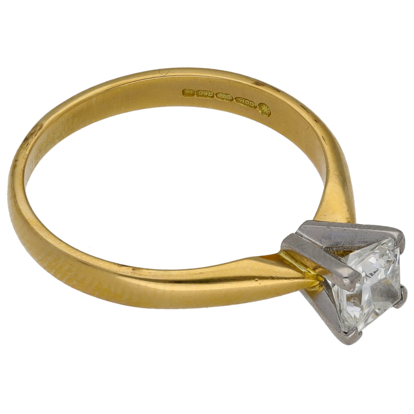 18ct Gold 0.73ct Diamond Solitaire Ring Size O