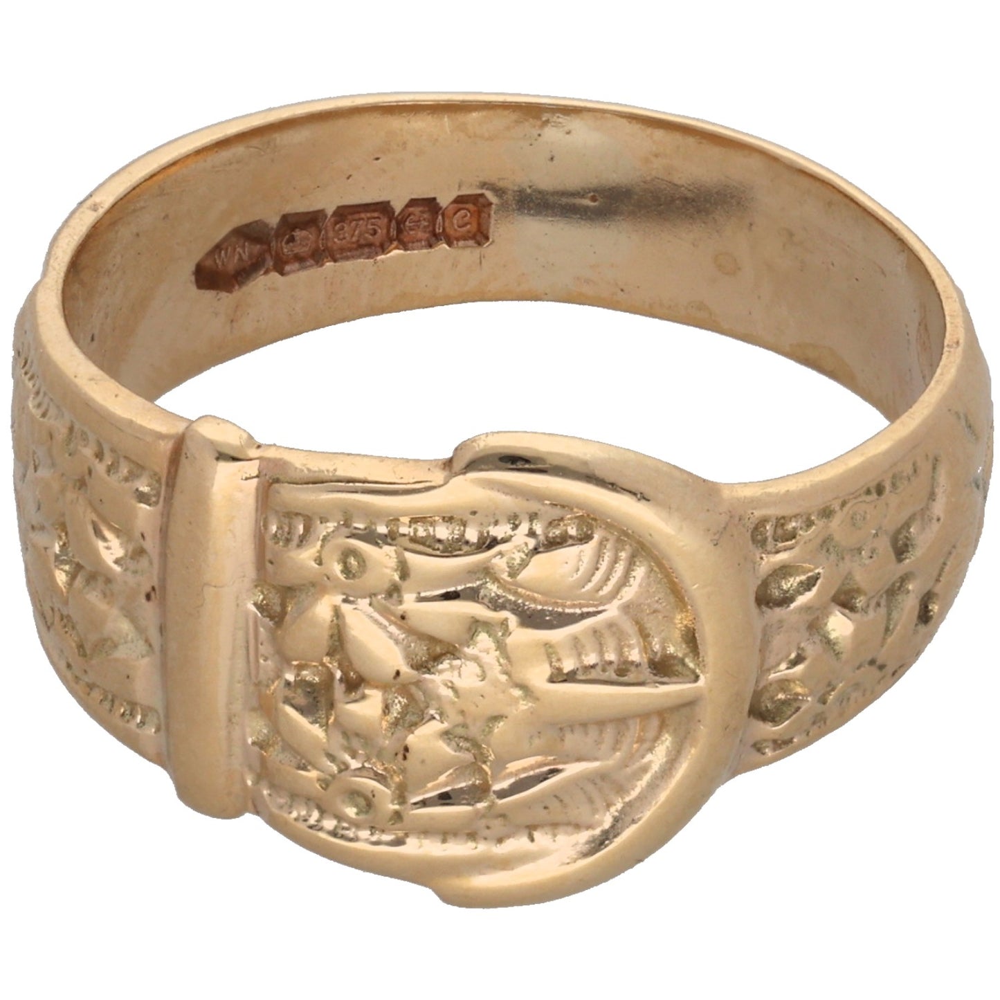 9ct Gold Buckle Ring Size Q