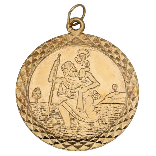 9ct Gold St Christopher Pendant