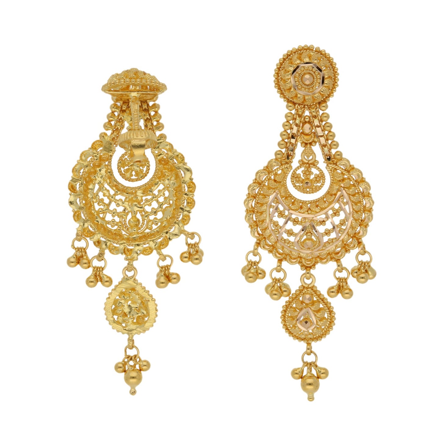 22ct Gold Filigree Drop/Dangle Earrings