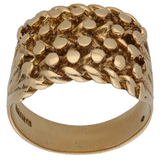 9ct Gold Keeper Ring Size X