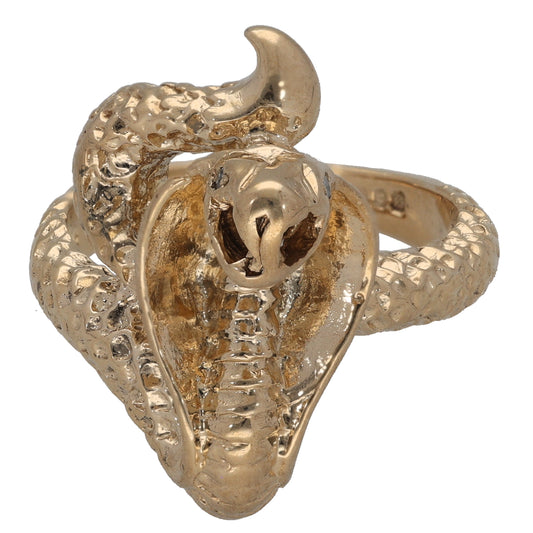 9ct Gold Cobra Ring Size Q