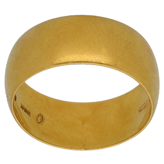 22ct Gold Plain Wedding Ring Size N