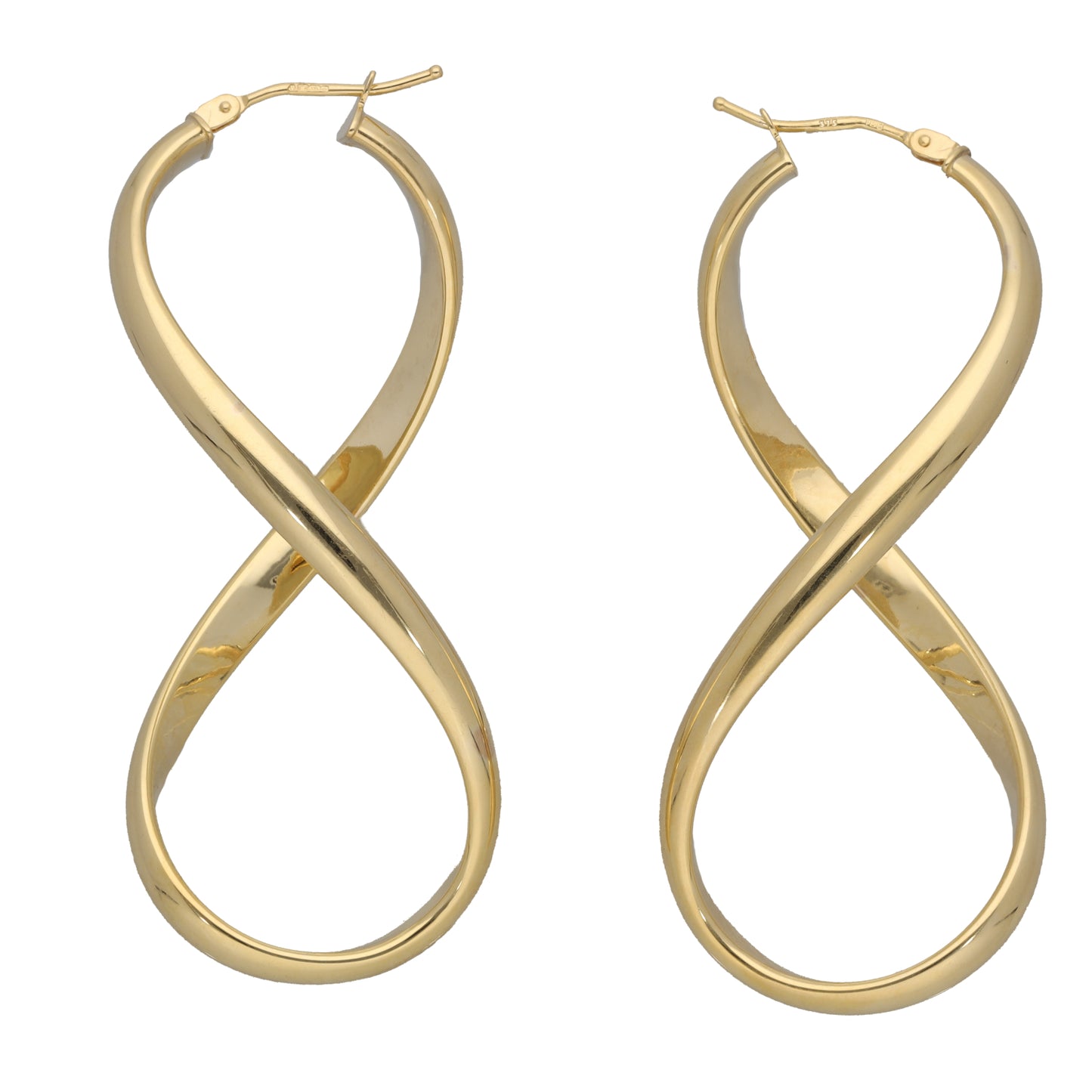 New 9ct Gold Figure 8 Earrings