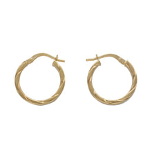 Load image into Gallery viewer, New 9ct Gold Twist Hoop Earrings
