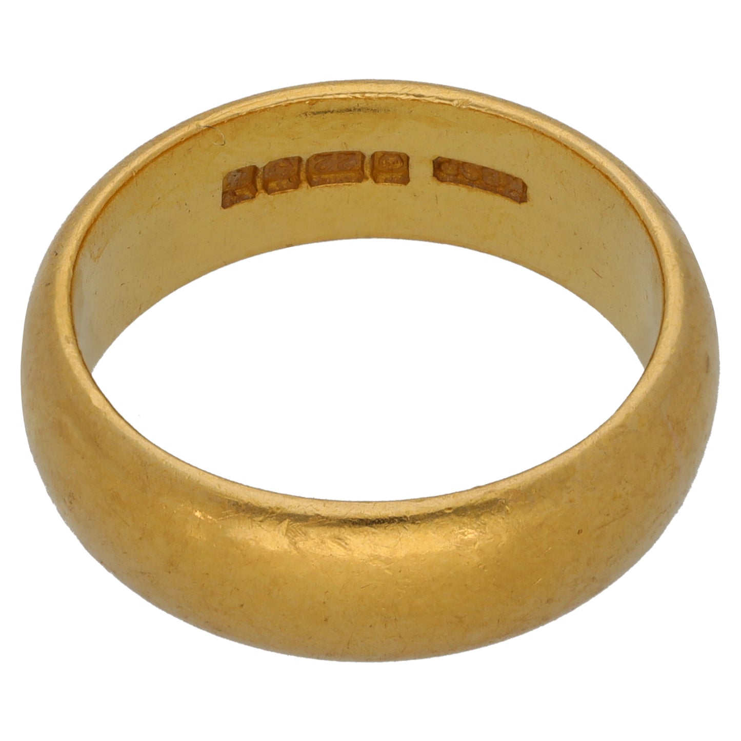 22ct Gold Plain Wedding Ring Size O