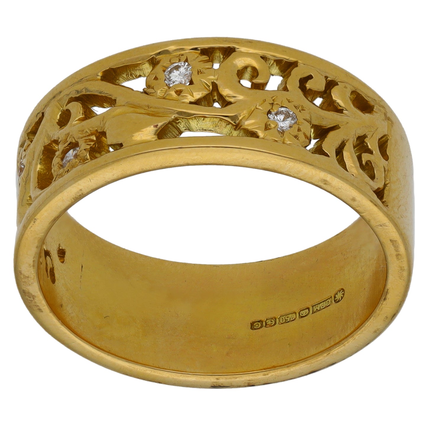 18ct Gold 0.04ct Diamond Dress/Cocktail Ring Size Q