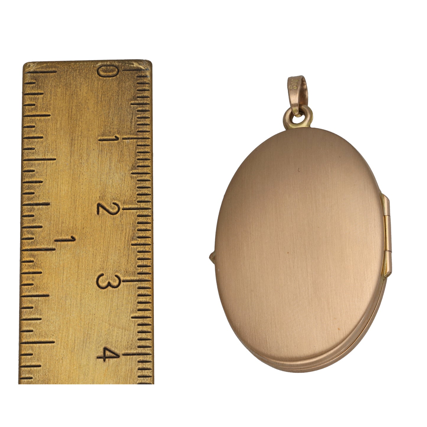 9ct Gold Amethyst Plain Locket Pendant