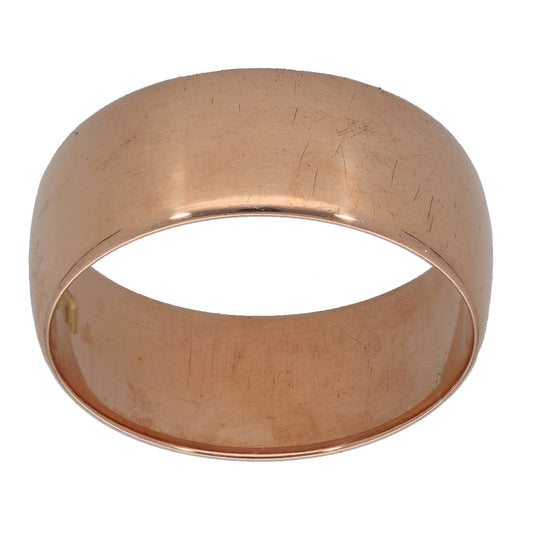 9ct Rose Gold Plain Wedding Ring Size P
