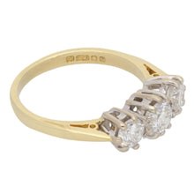 Load image into Gallery viewer, 18ct Gold 1.00ct Diamond Trilogy Ring Size K
