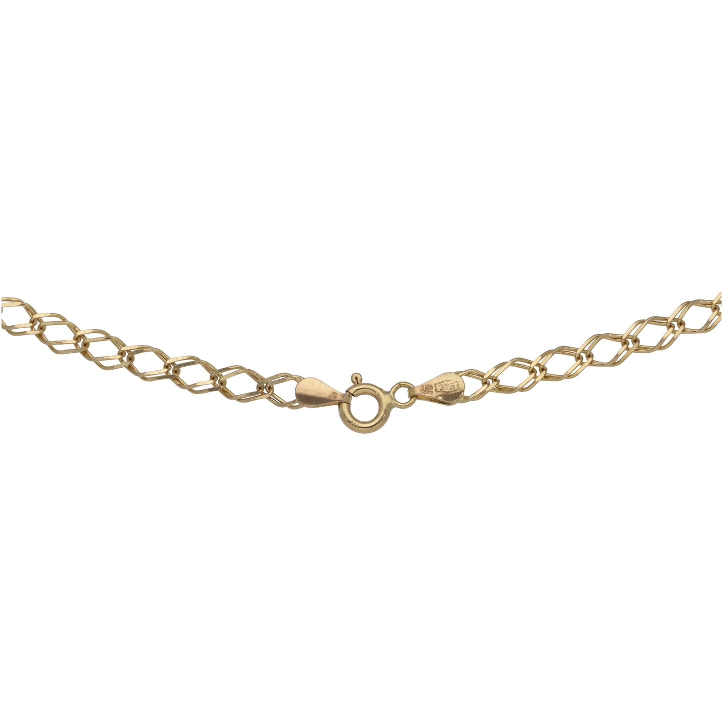 9ct Gold Double Curb Chain 16"