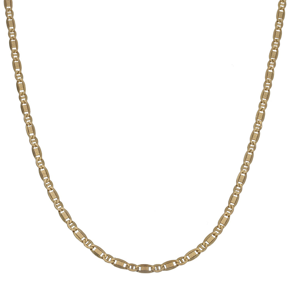 14k gold anchor chain necklace, medium links