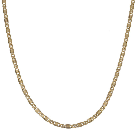 14k gold anchor chain necklace, medium links